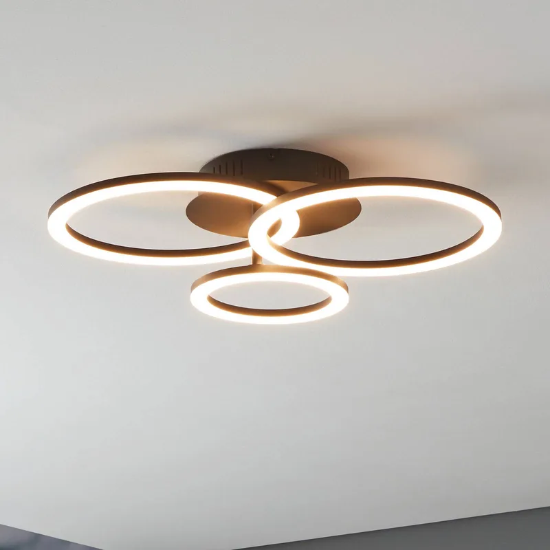 Parrapos-Z LED plafondlamp, 3-lamps by EGLO connect in Black, White – product photo 1 of 5