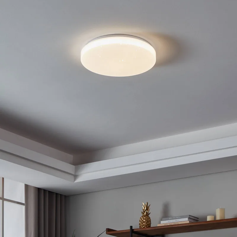 plafondlamp Totari-Z, Ø38cm, 18W, kristaleffect de EGLO connect en Blanc – photo du produit 2 sur 5