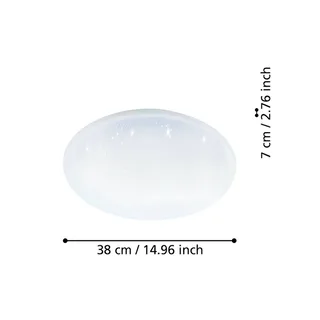 plafondlamp Totari-Z, Ø38cm, 18W, kristaleffect de EGLO connect en Blanc – photo du produit 4 sur 5