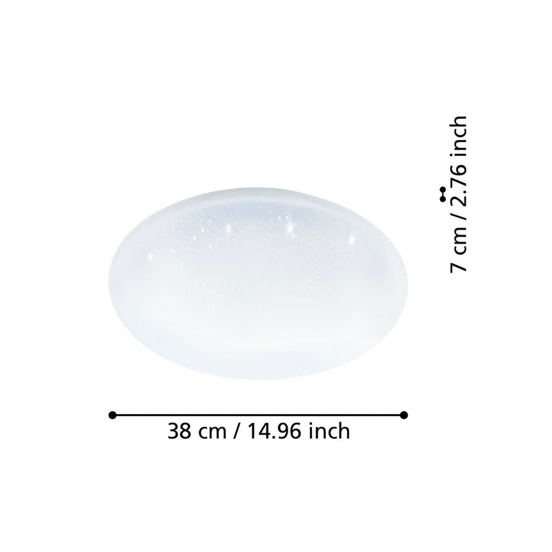 plafondlamp Totari-Z, Ø38cm, 18W, kristaleffect de EGLO connect en Blanc – photo du produit 4 sur 5