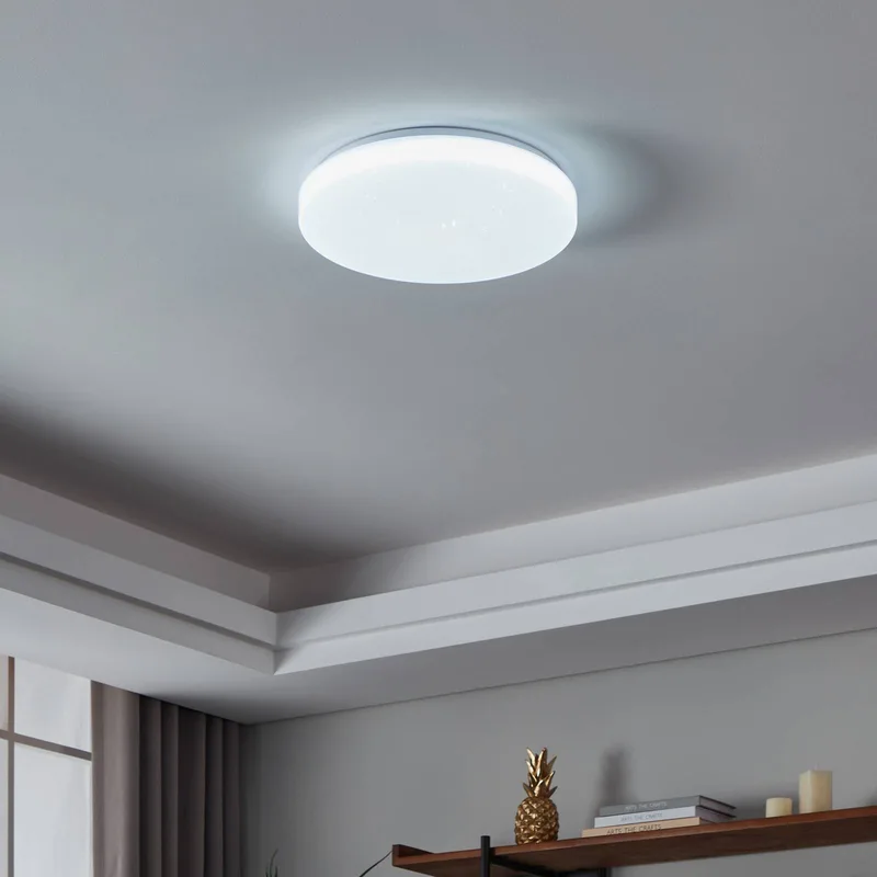 plafondlamp Totari-Z, Ø38cm, 18W, kristaleffect de EGLO connect en Blanc – photo du produit 3 sur 5