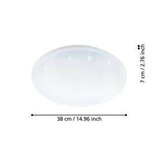 plafondlamp Totari-Z, Ø38cm, 19W, kristaleffect von EGLO connect in Weiß – Produktfoto 1 von 3