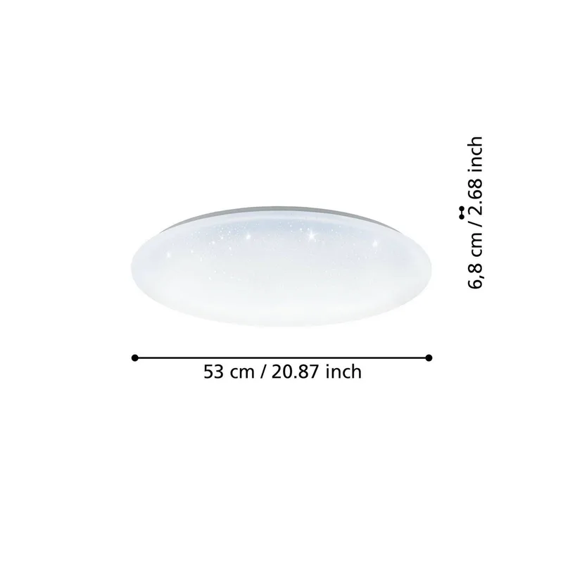 plafondlamp Totari-Z, Ø56cm, 32W, kristaleffect by EGLO connect in White – product photo 4 of 5