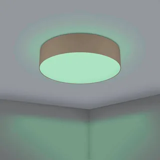 Romao-Z LED plafondlamp, Ø57cm, taupe van EGLO connect in Taupe, Wit – productfoto 3 van 5