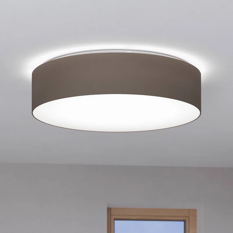 Romao-Z LED plafondlamp, Ø57cm, taupe von EGLO connect in Taupe, Weiß – Produktfoto