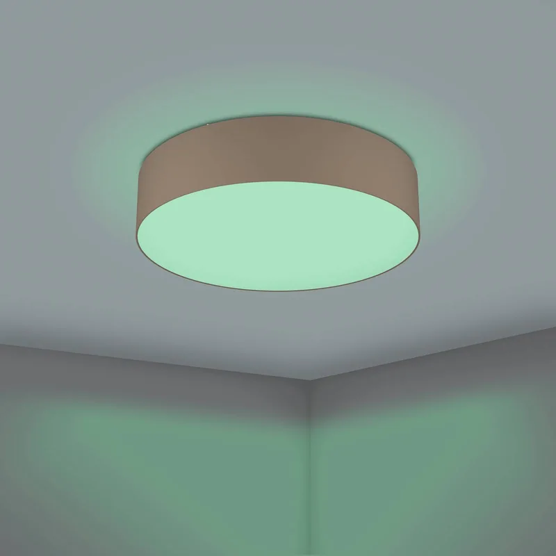 Romao-Z LED plafondlamp, Ø57cm, taupe van EGLO connect in Taupe, Wit – productfoto 5 van 5
