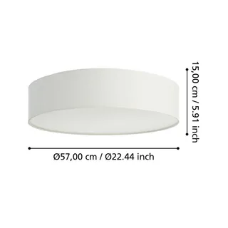 Romao-Z LED plafondlamp, Ø57cm by EGLO connect in White – product photo 3 of 5