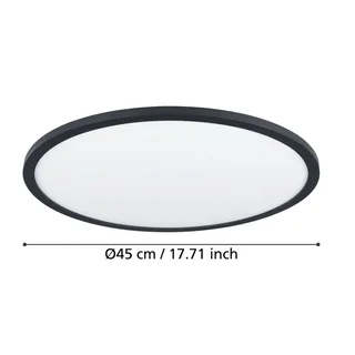 Sarsina-Z plafondlamp zwart Ø45cm van EGLO connect in Zwart, Wit – productfoto 4 van 5