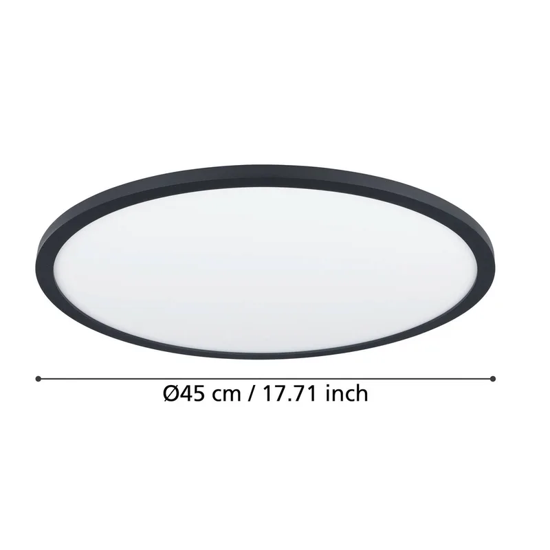 Sarsina-Z plafondlamp zwart Ø45cm van EGLO connect in Zwart, Wit – productfoto 4 van 5