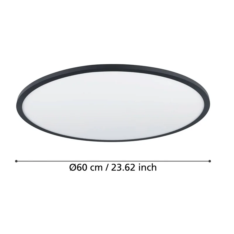 Sarsina-Z plafondlamp zwart Ø60cm de EGLO connect en Noir, Blanc – photo du produit 4 sur 5