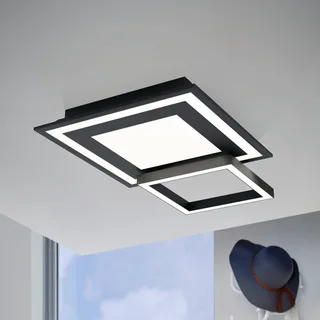 Savatarila-C LED plafondlamp van EGLO connect in Zwart – productfoto 1 van 4