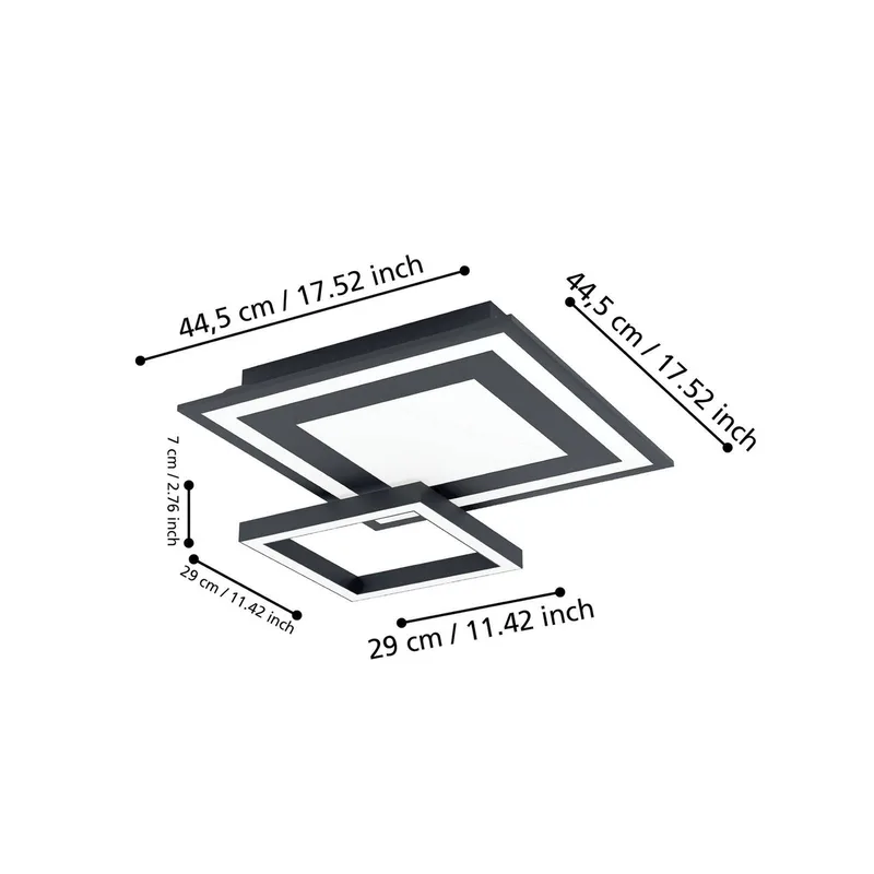 Savatarila-Z LED plafondlamp från EGLO connect i Svart – produktbild 4 av 5
