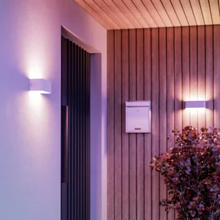 Smart LED buiten wandlamp SANIA-Z, IP55 by EGLO connect in White – product photo 2 of 5