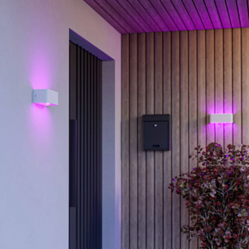 Smart LED buiten wandlamp SANIA-Z, IP55 by EGLO connect in White – product photo 5 of 5