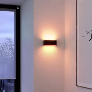 Smart LED buiten wandlamp SANIA-Z, zwart, IP55 van EGLO connect in Zwart, Wit – productfoto 5 van 5