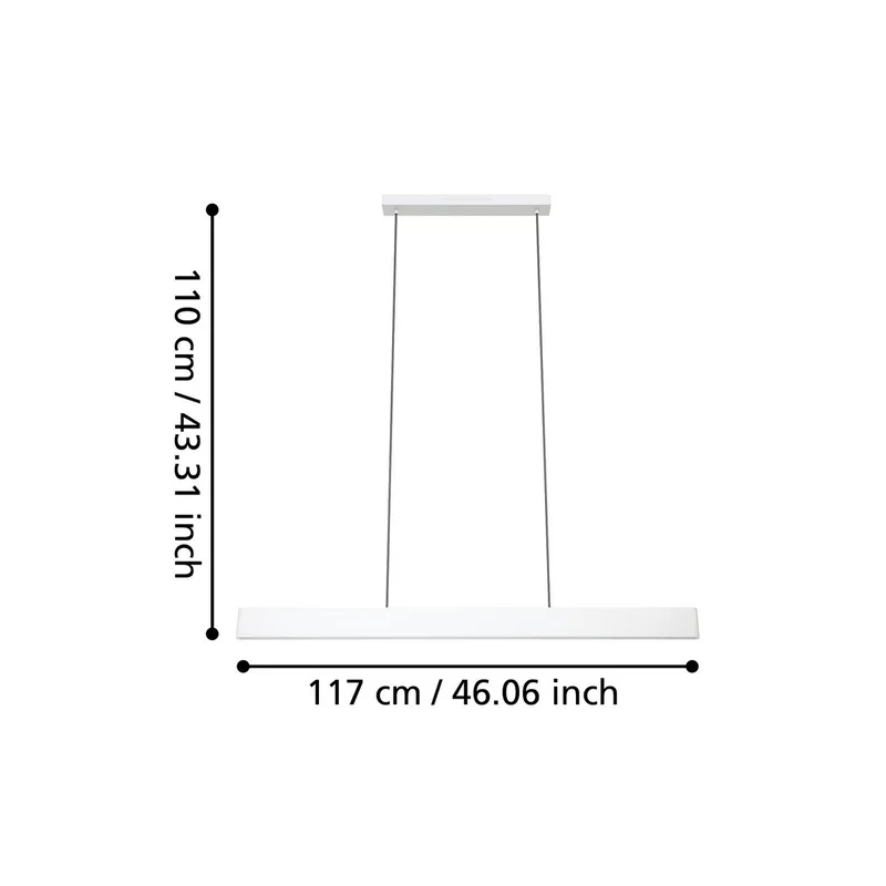 Smart LED hanglamp Andreas-Z, staal van EGLO connect in Grijs – productfoto 3 van 5