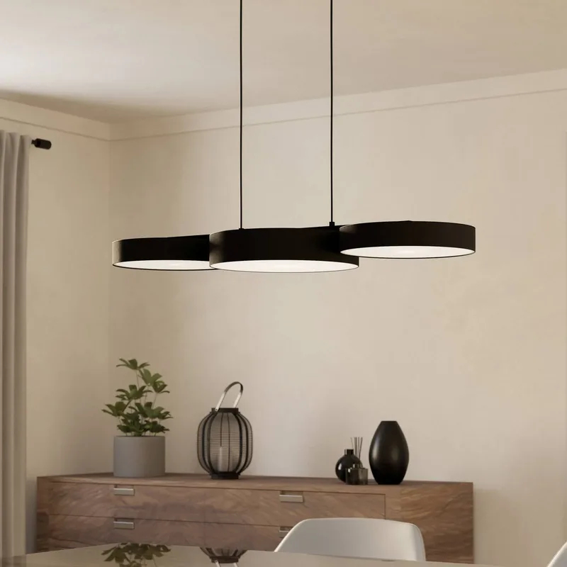 Smart LED hanglamp Barbano-Z, zwart by EGLO connect in Black, White – product photo