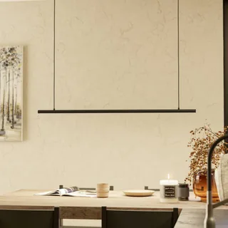 Smart LED hanglamp FLATRON-Z, 101 cm, zwart van EGLO connect in Matzwart – productfoto 1 van 3