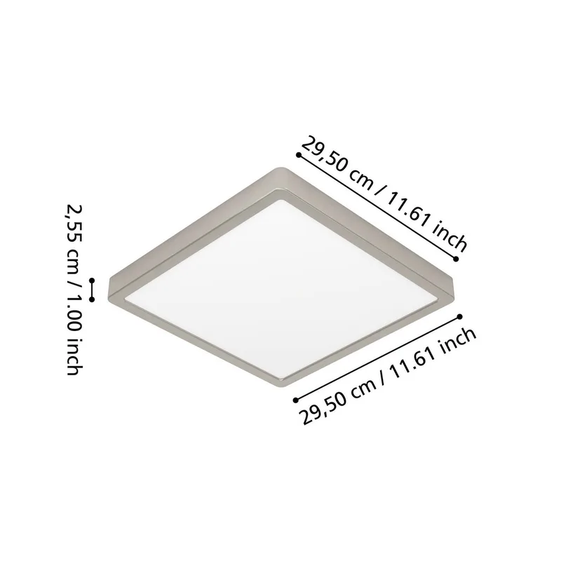 Smart LED opbouwlamp Fueva 6-Z, grijs, 29 cm von EGLO connect in Nikkel mat, Weiß – Produktfoto 4 von 5