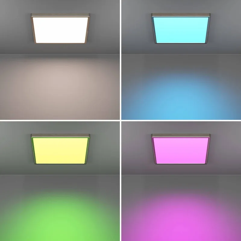 Smart LED opbouwlamp Fueva 6-Z, grijs, 39 cm fra EGLO connect i Nikkel mat, Hvid – produktbillede 4 af 5