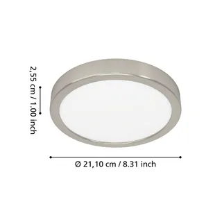 Smart LED opbouwlamp Fueva 6-Z, grijs, Ø 21 cm van EGLO connect in Nikkel mat, Wit – productfoto 4 van 5