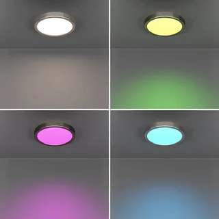 Smart LED opbouwlamp Fueva 6-Z, grijs, Ø 21 cm van EGLO connect in Nikkel mat, Wit – productfoto 5 van 5