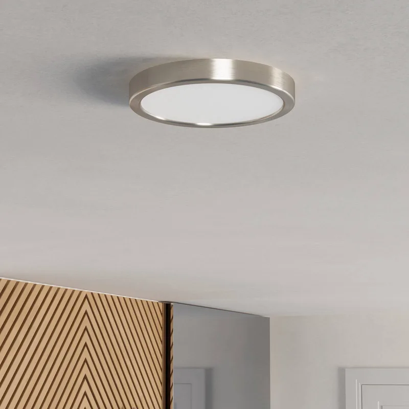 Smart LED opbouwlamp Fueva 6-Z, grijs, Ø 21 cm van EGLO connect in Nikkel mat, Wit – productfoto 3 van 5
