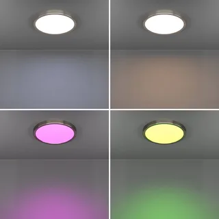 Smart LED opbouwlamp Fueva 6-Z, grijs, Ø 27 cm van EGLO connect in Nikkel mat, Wit – productfoto 5 van 5
