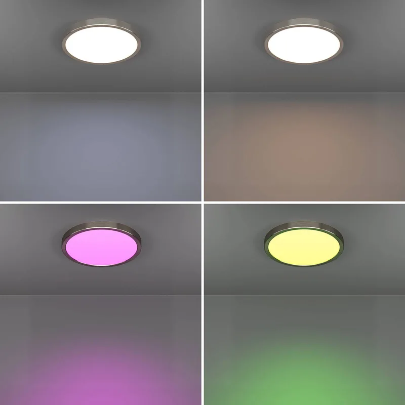 Smart LED opbouwlamp Fueva 6-Z, grijs, Ø 27 cm van EGLO connect in Nikkel mat, Wit – productfoto 5 van 5