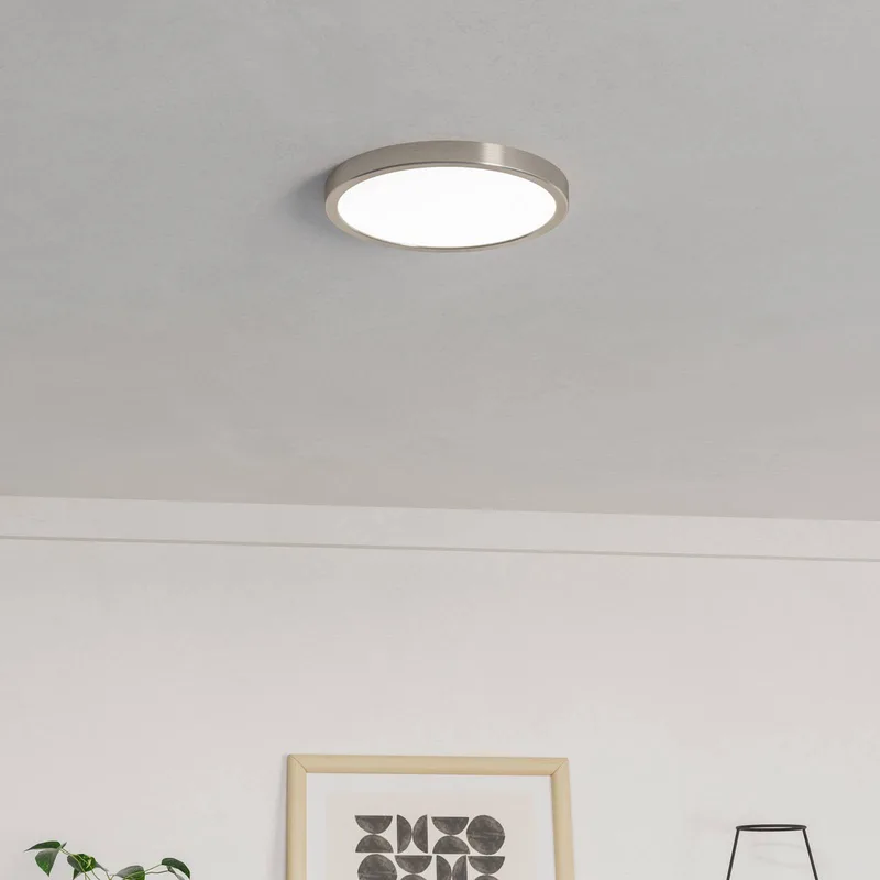 Smart LED opbouwlamp Fueva 6-Z, grijs, Ø 27 cm van EGLO connect in Nikkel mat, Wit – productfoto 2 van 5