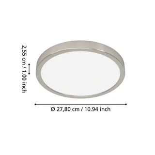 Smart LED opbouwlamp Fueva 6-Z, grijs, Ø 27 cm van EGLO connect in Nikkel mat, Wit – productfoto 4 van 5
