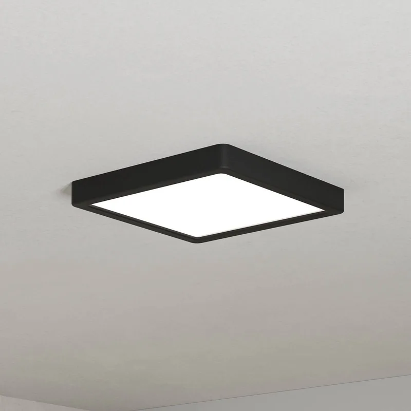Smart LED opbouwlamp Fueva 6-Z, zwart, 22 cm von EGLO connect in Schwarz, Weiß – Produktfoto