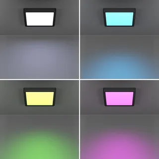 Smart LED opbouwlamp Fueva 6-Z, zwart, 22 cm fra EGLO connect i Sort, Hvid – produktbillede 5 af 5