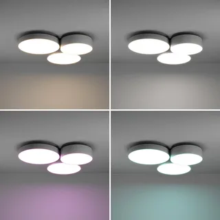 Smart LED plafondlamp Barbano-Z, grijs by EGLO connect in Grey, White – product photo 4 of 5