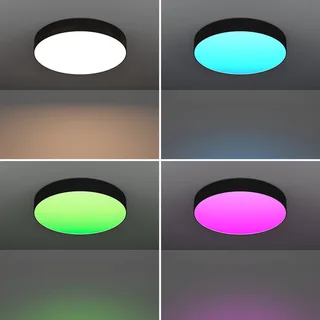 Smart LED plafondlamp Gallizzi-Z, zwart, Ø49cm by EGLO connect in Black, White – product photo 4 of 5