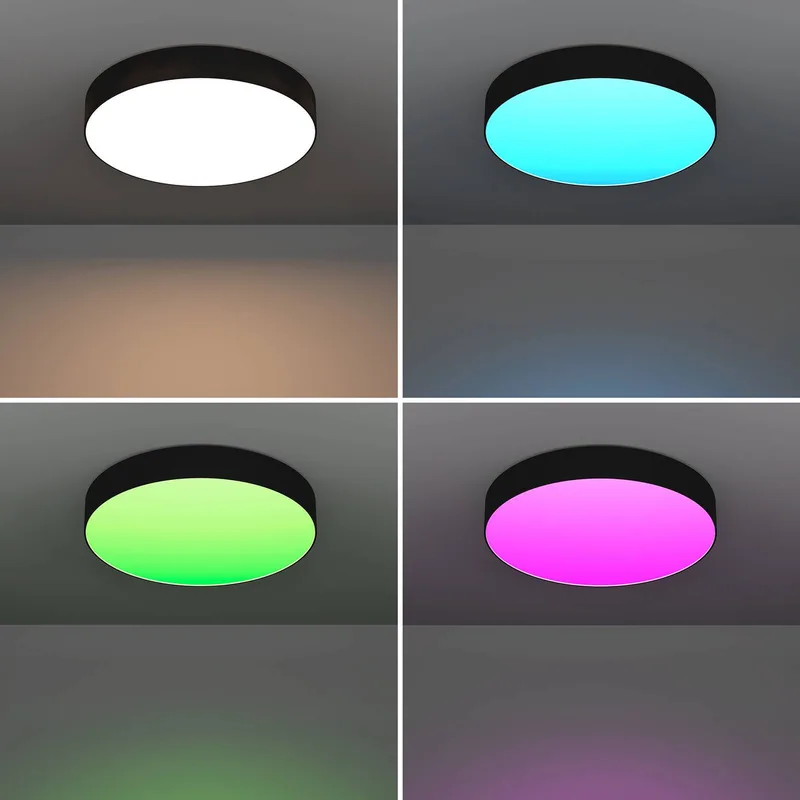 Smart LED plafondlamp Gallizzi-Z, zwart, Ø49cm by EGLO connect in Black, White – product photo 4 of 5