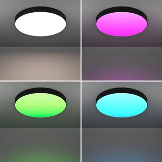 Smart LED plafondlamp Gallizzi-Z, zwart, Ø69cm by EGLO connect in Black, White – product photo 4 of 5