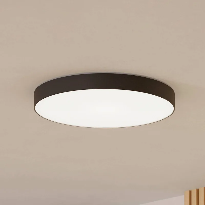 Smart LED plafondlamp Gallizzi-Z, zwart, Ø69cm de EGLO connect en Noir, Blanc – photo du produit