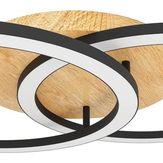 Smart LED plafondlamp Lomaltas-Z, 58 cm, 3800 lm by EGLO connect in Black, Licht hout – product photo 4 of 4