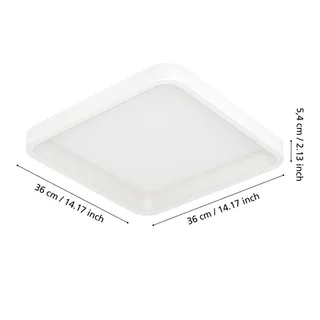 Smart-LED plafondlamp Loretello-Z, hoekig från EGLO connect i Vit – produktbild 4 av 5