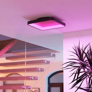 Smart LED plafondlamp Loretello-Z, hoekig, zwart by EGLO connect in Black, White – product photo 3 of 5