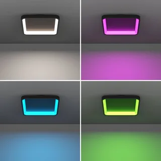 Smart LED plafondlamp Loretello-Z, hoekig, zwart by EGLO connect in Black, White – product photo 5 of 5