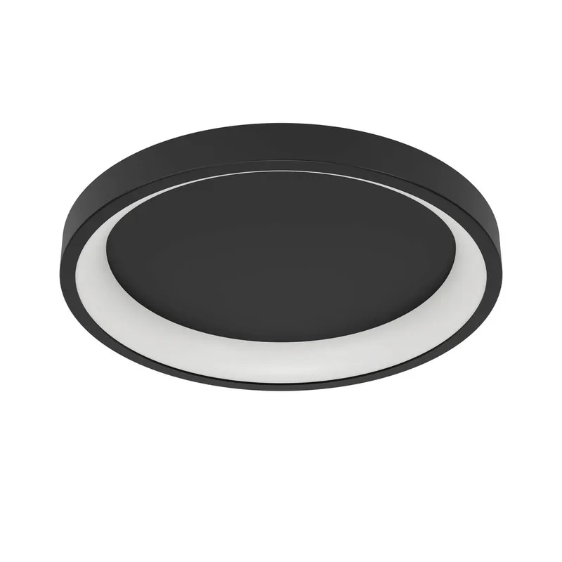 Smart-LED plafondlamp Loretello-Z, rond, zwart by EGLO connect in Black, White – product photo