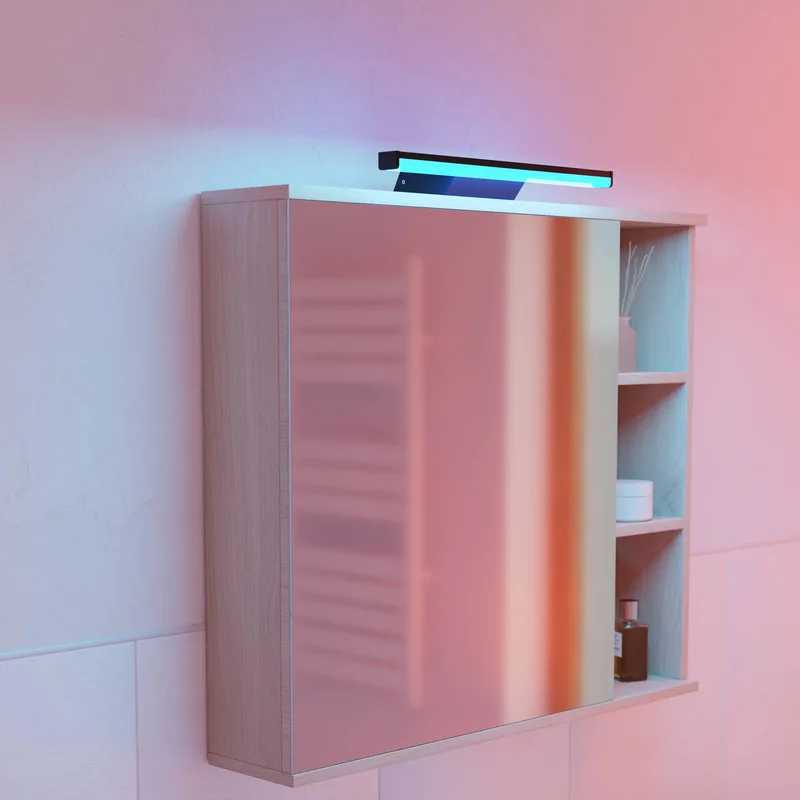 Smart LED-spiegellamp Regello-Z, zwart van EGLO connect in Zwart, Wit – productfoto 2 van 5