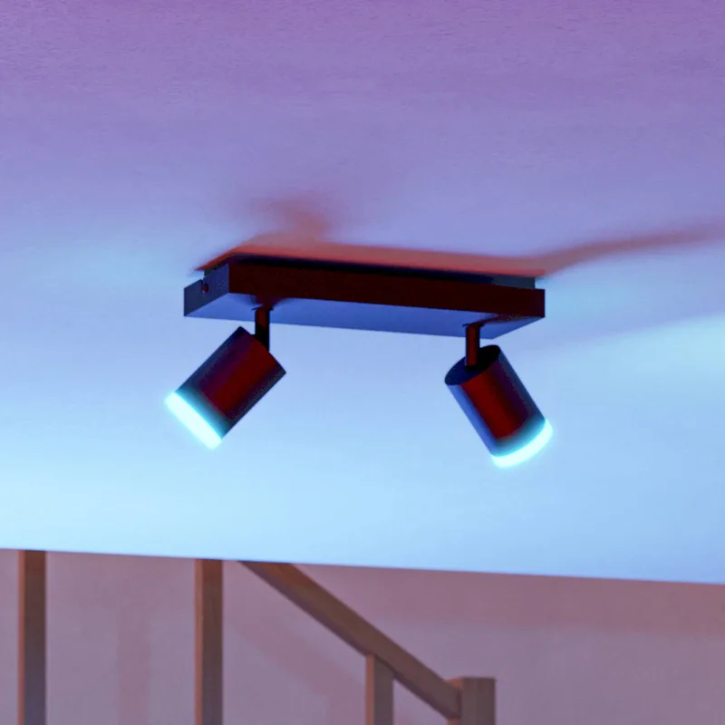 Smart LED-spot Melitello-Z, 2-lamps by EGLO connect in Black – product photo