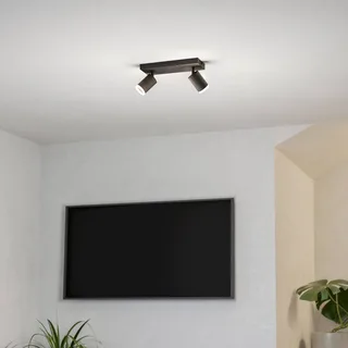 Smart LED-spot Melitello-Z, 2-lamps van EGLO connect in Zwart – productfoto 3 van 4