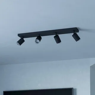 Smart LED-spot Melitello-Z, 4-lamps by EGLO connect in Black – product photo 2 of 5