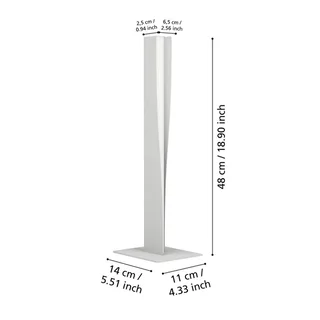 Smart LED-tafellamp Bolognano-Z, grijs de EGLO connect en Gris, Blanc – photo du produit 4 sur 5