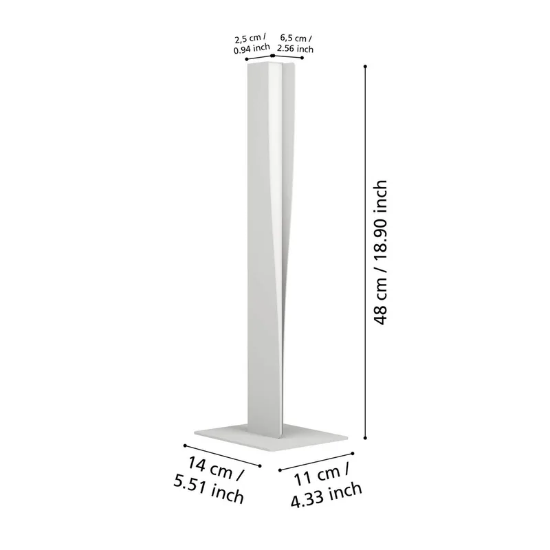 Smart LED-tafellamp Bolognano-Z, grijs de EGLO connect en Gris, Blanc – photo du produit 4 sur 5