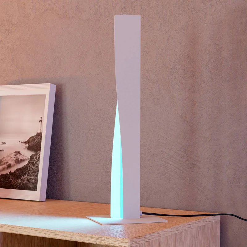 Smart LED-tafellamp Bolognano-Z, grijs de EGLO connect en Gris, Blanc – photo du produit 3 sur 5
